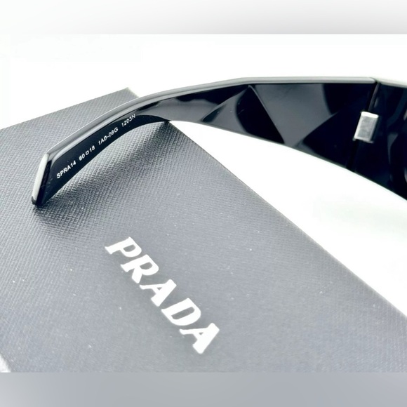Prada Symbole Sunglasses SPRA14 Polished Black Frame and Gray Lenses UNISEX! New - Picture 12 of 16